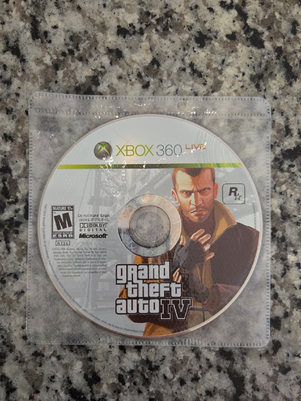 Grand Theft Auto IV Xbox 360 Game Disc - NO CASE